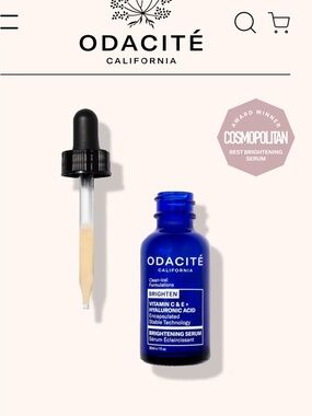 Odacité Brighten Vitamin C & E + Hyaluronic Acid Brightening Serum — Blue